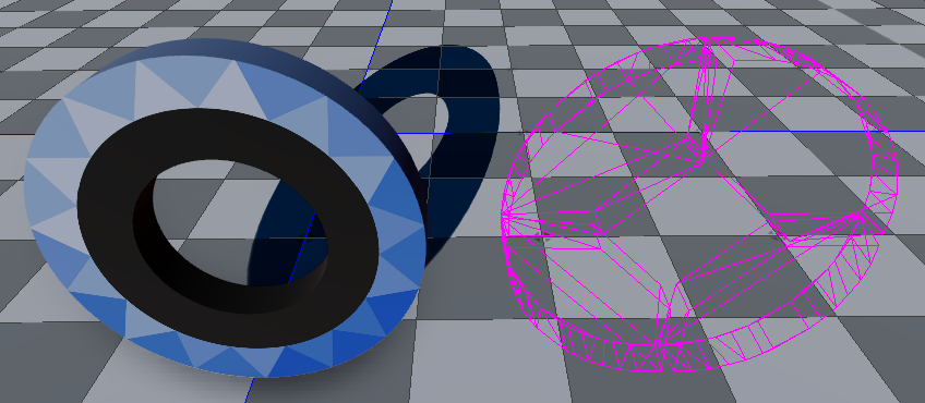 An example of mesh decomposition with convex collider assets.