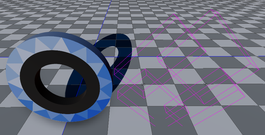 An example of mesh decomposition with primitive collider assets.