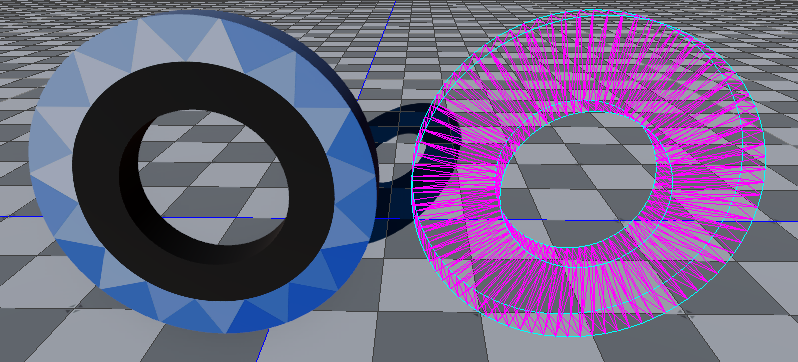 An example triangle mesh collider asset.