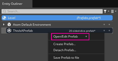 Edit a prefab in Prefab Edit Mode.
