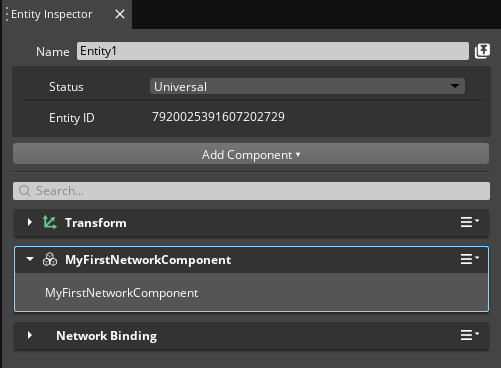 My First Network Component in the Editor