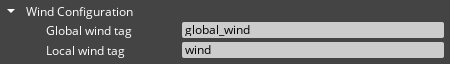 PhysX Wind Configuration tags.