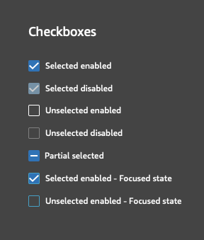 component checkbox style