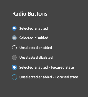 component radio button style