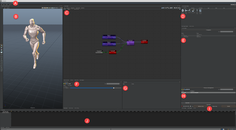 View the user interface for the Animation Editor in O3DE Editor.