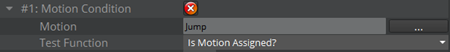 Add motion conditions so that some motion states are unassigned.