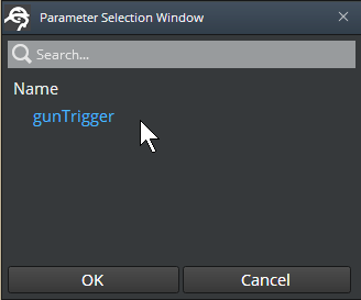 Choose a parameter for the servant parameter action.