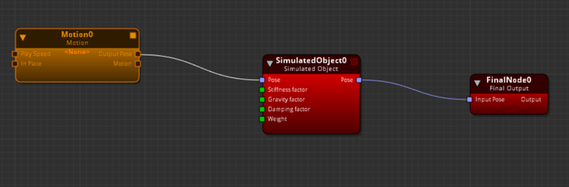 Create an anim graph for the simulated object.