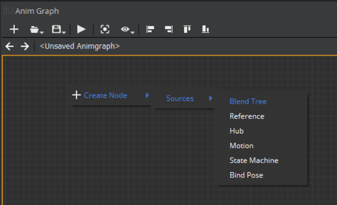 Create a blend tree node for your anim graph for the simulated object.