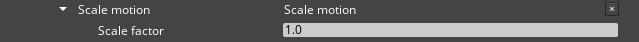 The Scene Settings Motions tab Scale motion modifier.