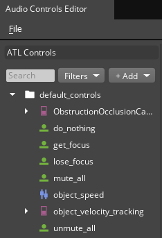 ATL controls that the Audio Controls Editor automatically creates by default.