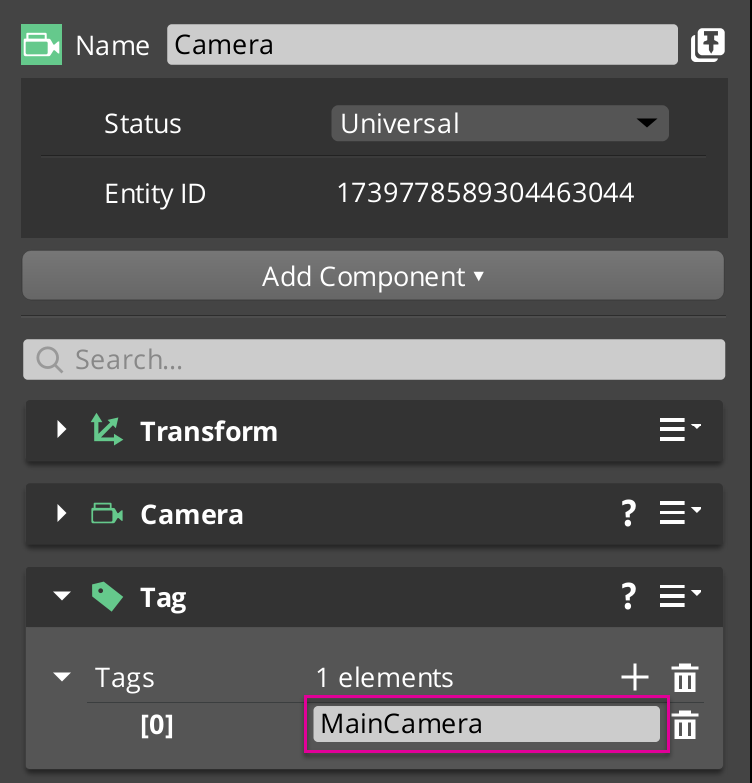 Using camera tags with PostFX Layer
