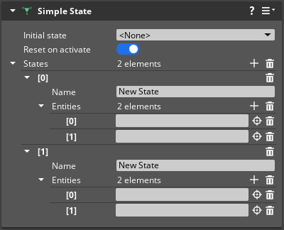 Simple State component properties