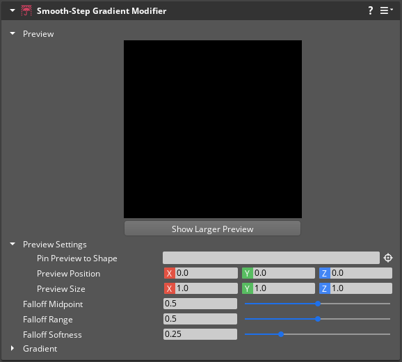 Smooth-Step Gradient Modifier component properties