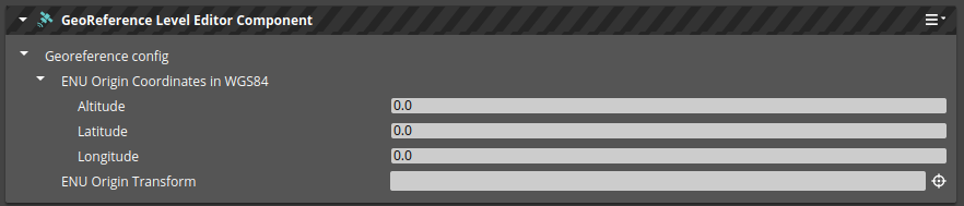 ROS 2 Georeference Level Component Properties