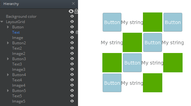 Example canvas with LayoutGrid