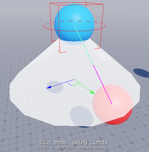 PhysX joint swing limits mode