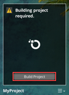 Build project button