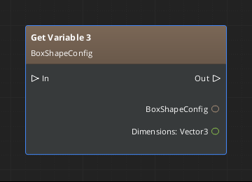 Get BoxShapeConfig variable node
