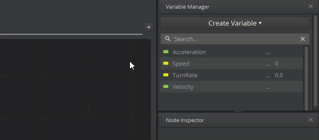 Drag a variable from the Script Canvas Variable Manager to the canvas to create an on-value-changed node.