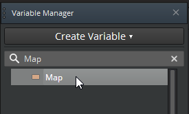 Creating a map variable in Script Canvas.