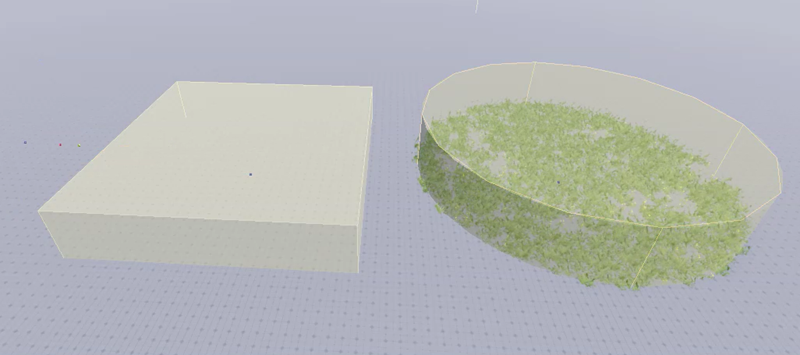 Switch the reference shape for the vegetation to appear.