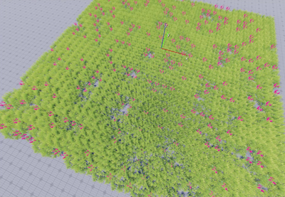 Vegetation area before adding any modifiers.